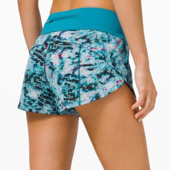 Lululemon Speed Up Short *2.5" Quick Start Multi / Hawaiian Blue - Picture 6 of 6
